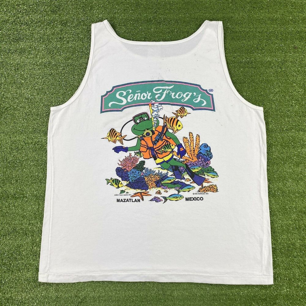 90's Senior Frogs Mazatlan Mexico Tank Top Shirt